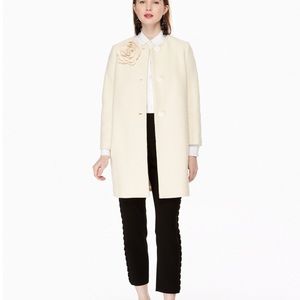 Kate Spade Tweed Corsage Coat